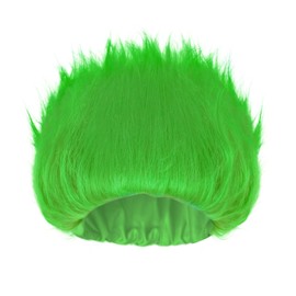 ESUNO Short Green Wig Men Unique Spiky Headband Dark Green Wigs Funny Wigs