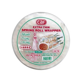 CAF Premium Spring Roll Wrapper, Rice Paper, (Round 16cm Spring Roll Paper) Banh Trang Deo
