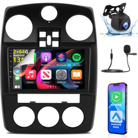[2+64G] Android Stereo for Chrysler PT Cruiser 2006-2010 - Wireless Carplay and Android Auto, 9 inch HD Touchscreen Aftermarket Radio - WiFi, GPS, Mirror Link, FM/RDS Radio + Canbus + Backup Camera