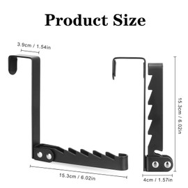 Door Coat Rack for Hanging, Foldable Door Hook, 5 Hangers, Coat Hooks, Door Clothes Hooks for Hanging, Metal Door Hooks for Clothes, Coat, Behind the Bathroom Door