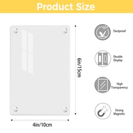 EOREA 4x6 Acrylic Frame for Pictures –Double-Sided Magnetic Photo Frame with Clear Transparent Design for Refrigerator, Desktop, or Free Standing – Ideal for Special Occasions and Gifts (1)