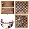 3 in 1 MultiFunctional Folding Wooden Chess Checkers Board Game