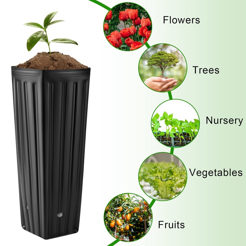 Nuenen Tall Tree Pot, Plastic Deep Nursery Pots