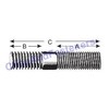 Clipsandfasteners 10 Double-End Studs 3/8'-24 SAE x 1 - 3/8'-16