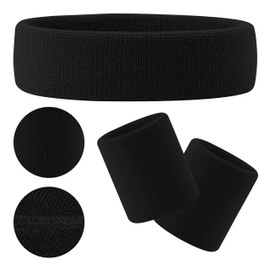 Hanerdun Sports Headband, Men's / Women's, Sweatbands, Forehead, Cotton Terry Headband, For Running, Biking, Jogging, Tennis and Football