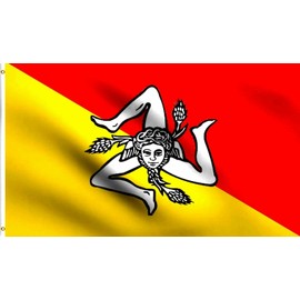 Sicilian Flag 3x5 ft Premium Quality Fade Resistant Italian Sicily Italy Bannera da Sicilia Bandiera Siciliana