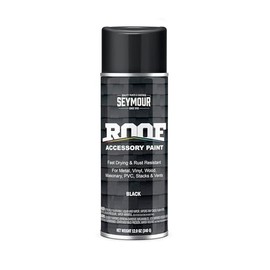 16-1706 Seymour Roof Accessory Paint, Flat Black net 12 oz. (Pack of 1)