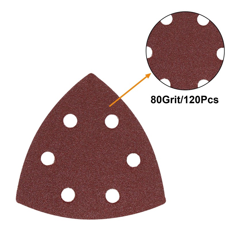SWZHAI 120 Pcs Triangle Sanding Pads, 80 Grits Detail Sander