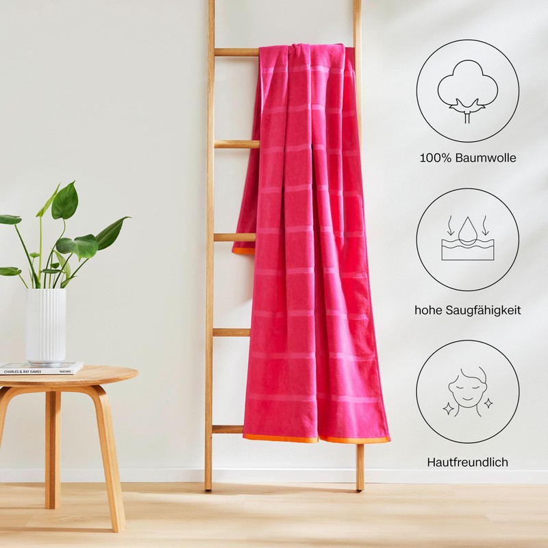 s.Oliver Beach Towel 090 x 180 cm - 100% Cotton,