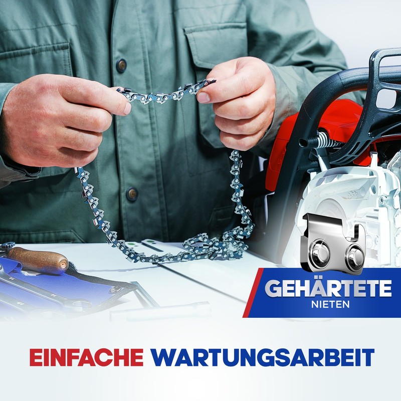 GARLAVIE Set of 3 Chainsaw Chains 10 cm - 1/4