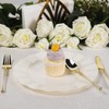 NZVCN 72 Pack Ivory Plastic Plates, 7" Disposable Wave Salad/Dessert