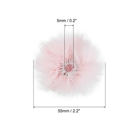 PATIKIL Furry Microphone Windscreen 5mm x 55mm Mic Cover Windshield for Indoor Outdoor Microphone Pink 4 Pack