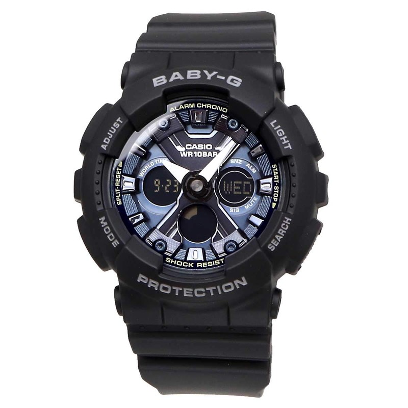 Casio BA-130-1A2 Women's Wristwatch, Analog, Digital, Ana-Digi, Waterproof, Sports, Black,