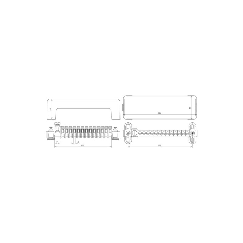 Dehn +Söhne 4013364027824 Potential Equalization Rail 563 030 13 x