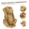 MAGICLULU Resin Monkey Adornment Monkey Decor for Office Tabletop Resin