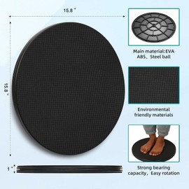 Pivot disc for transfers,Assist Patient transfers Between beds, Chairs, or wheelchairs with This 360° Rotating Pivot disc. Ideal for hemiplegic or Post-Fracture Mobility Support,15.6inch Diameter
