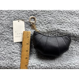 A New Day Croissant Clip on Pouch Coin Purse Black