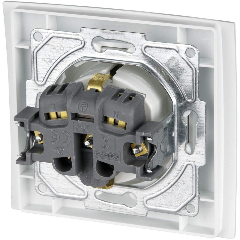 Flush-Mounted Socket, Plug-In Terminal, All-in-One, Series M1 Pure White