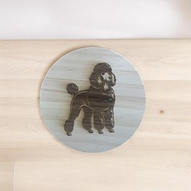 Ashton and Finch Poodle Coaster – Wooden Poodle Gift – Handcrafted Wooden Coaster for Dog Lovers