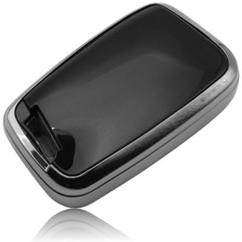 FOAMO Car Key Case Compatible with VW Passat B8, Seat, Skoda Keyless Car Key - TPU Key Case - Protective Cover for Car Keys Black/Silver