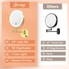 Benbilry 9" Large Size Wall Mounted Lighted Makeup Vanity Mirror,