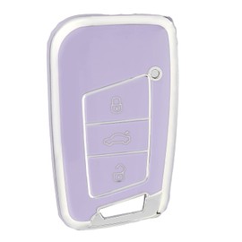 OFFCURVE OFFCURVE Autoschlssel Hlle Schlsselhlle, Schlsselcover Schlssel hlle Schlsselgeh?use 3 Tasten Passt fr VW Volkswagen Passat B8 Jetta Polo Tiguan T-ROC MK2 Scirocco Skoda Superb Kodiaq Seat