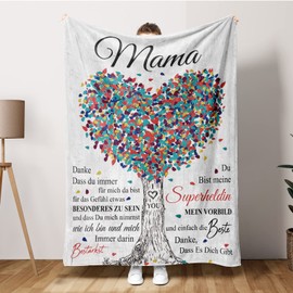 Niyewsor Geschenke für Mama, Mama Geschenk, Kuscheldecke Flauschig Geburtstagsgeschenk für Mama, Decke Geschenk Mama Geburtstag, Muttertagsgeschenk für Mama, 157 * 132 cm
