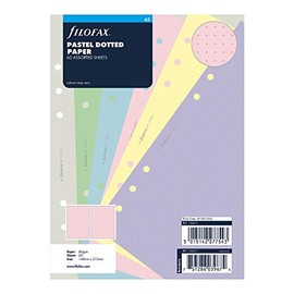 Filofax B132611 Organizer Refill, A5 Size, Pastel colors, Dotted Paper