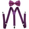 Men's Bow Tie and Y Shape Suspender Set Adjustable Elastic
