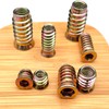 BACSHBY 20 pcs M6x10mm Threaded Insert Nuts - Hex Socket