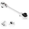 Cldaisy Silver Ratchet Wrench 1/4 Inch Mini Double Headed 72