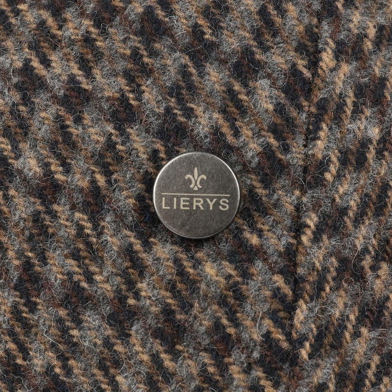 LIERYS Britain Flat Cap Houndstooth Multicoloured Made in Italy Men's