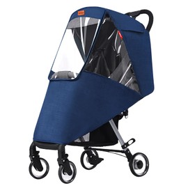 Pushchair Rain Cover Universal Baby Stroller Rain Cover Waterproof Baby Pram Buggy Rain Cover Windproof Baby Travel Weather Shield Raincoat Rainproof Carrycot Rain Shield With Canopy Window And Zipper