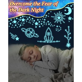 Glow in The Dark Stars Stickers, 201 Pcs Glow in The Dark Stars for Ceiling-Blue