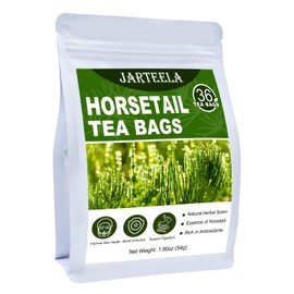 Jarteela - Horsetail Tea Bag, 1.5g x 36 Count - Premium Dried Horsetail Herbs - Cola De Caballo Hierba - Non-GMO - Caffeine-free - Support Bone Health