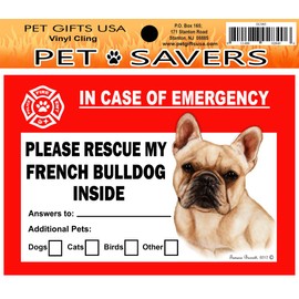 In Case of Emergency Home Window Pet Savers Rescue Self Sticker