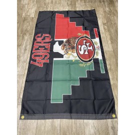 San Francisco 49ers Familia Flag 3' x 5' Banner Quest For 6 Red Kittle Bosa 2024