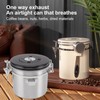 Airtight Coffee Canister 1.2L 304 Stainless Steel Coffee Bean Storage