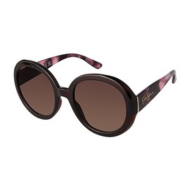 Jessica Simpson Women's J6198 Vintage Jackie O Round Sunglasses with 100% Uv400 Protection. Glam Gifts for Her, 56 Mm, Tortoise