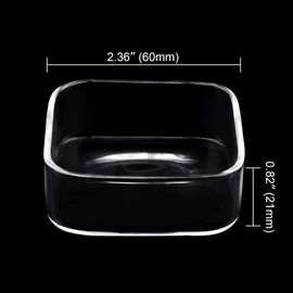 WEAVERBIRD Aquarium Shrimp Feeder Dish Fish Tank Feeding Bowls Glass Square Clear Dish Tray Plate