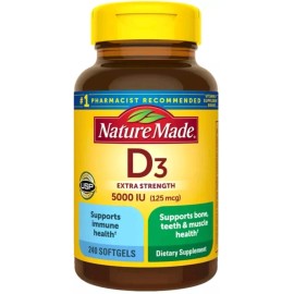 Nature Made Vitamin D Extra Strength 125 mcg, 240 Softgels