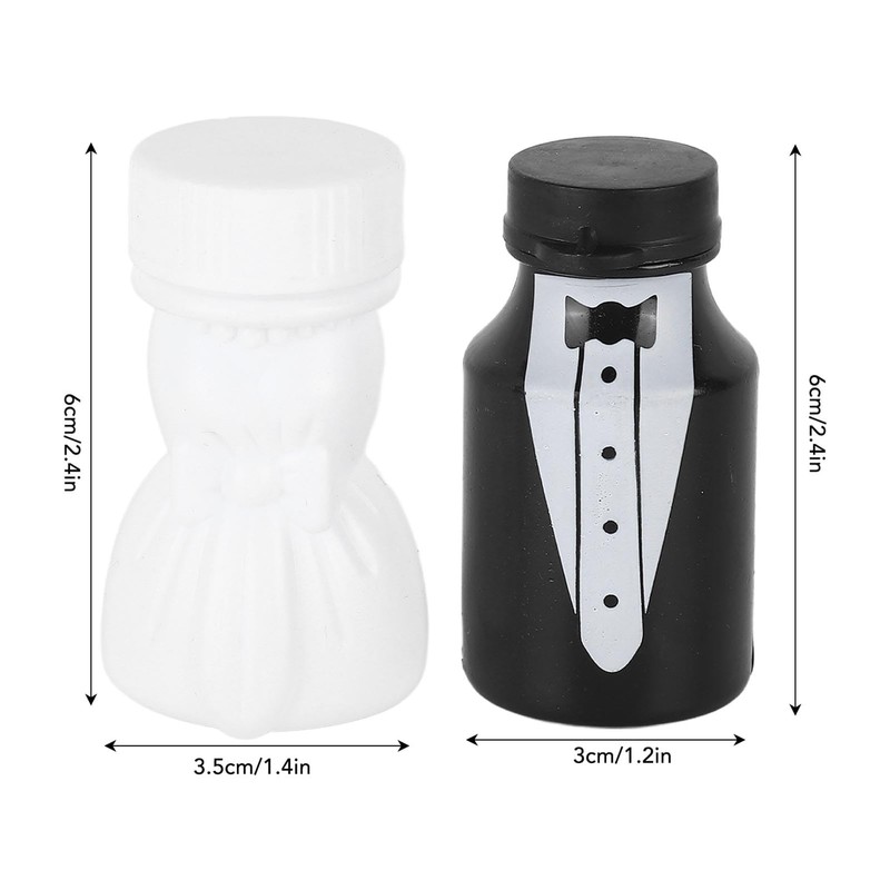 26 Pieces Wedding Bubble Bottles, Mini Bubble Bottles in Black