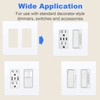 Amerisense Outlet Cover, Screwless Decorator Wall Plate, Light switch Power