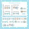CABODYALS 2 Styles 10Pcs Blue Pearl Mermaid Seashell Hair Clip