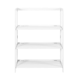 Jela Solid Wood 3 Shelf Folding Bookcase, White