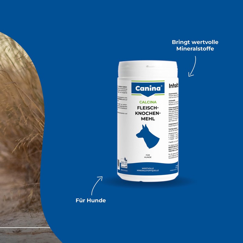 Canina CALCINA Fleischknochenmehl, 800 g