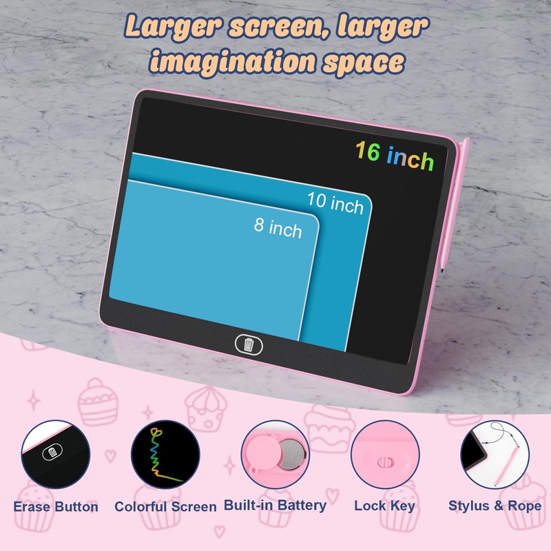 Electight 16 Inch LCD Graphic Tablet for Kids [Upgraded], Eye