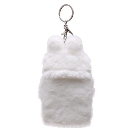 [OnlyOU] Commuter Pass Case, Card Holder, Card Storage, ID Case, Employee ID Case, Korean Keyring, Fluffy, Mokomoko, Characters, Cute, Students, Women's, white