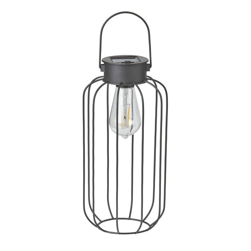 Northpoint LED Solar Lantern Twilight Sensor Garden Balcony Modern Industrial