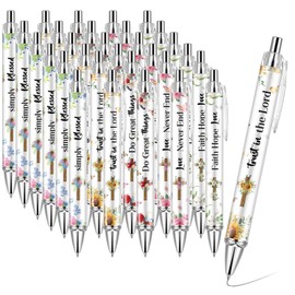 30 PCS Bible Verse Pens, Christian Pen Set, Christian Ballpoint Pens for School Office Church Supplies